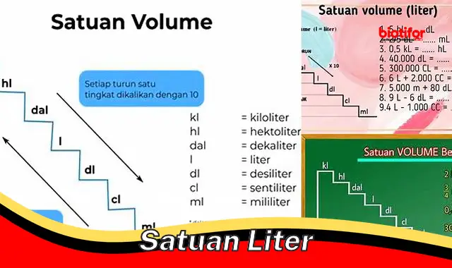 Pentingnya Satuan Liter: Mengukur Volume Cairan Secara Akurat