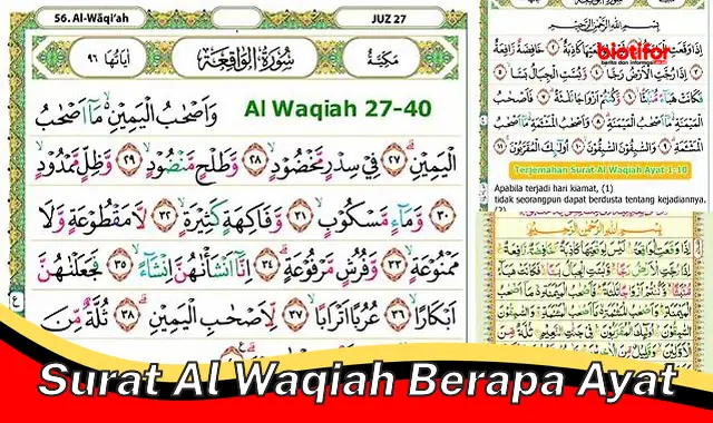 Jumlah Ayat Surat Al-Waqi'ah: Pelajari Berapa Banyak Ayat dalam Surat Penting Ini