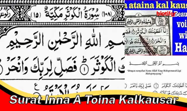 Makna Mendalam Surat Inna A Toina Kalkausar untuk Kehidupan Berkah