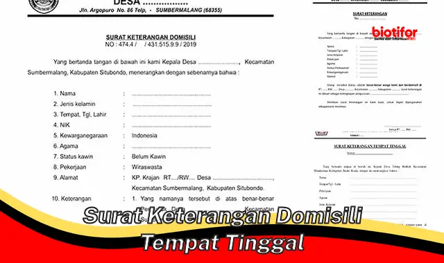 Dapatkan Kemudahan Urus Segala Hal dengan Surat Keterangan Domisili Tempat Tinggal