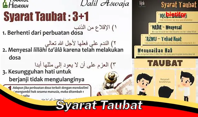 Syarat Taubat yang Penting untuk Diketahui Agar Diterima Allah