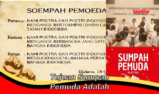 tujuan sumpah pemuda adalah