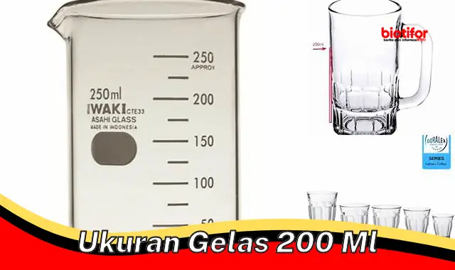 ukuran gelas 200 ml