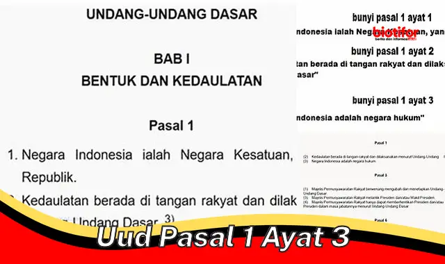 Pentingnya Pasal 1 Ayat 3 UUD 1945: Landasan Negara Hukum Indonesia