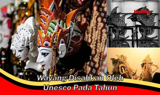 Pengakuan UNESCO terhadap Wayang di Tahun 2003