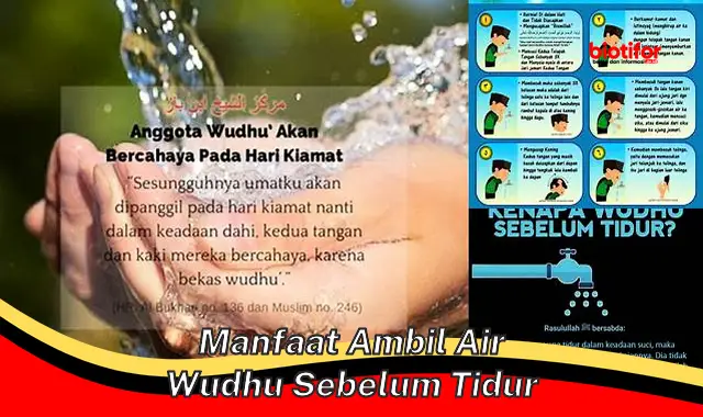 manfaat ambil air wudhu sebelum tidur