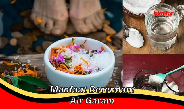 manfaat berendam air garam