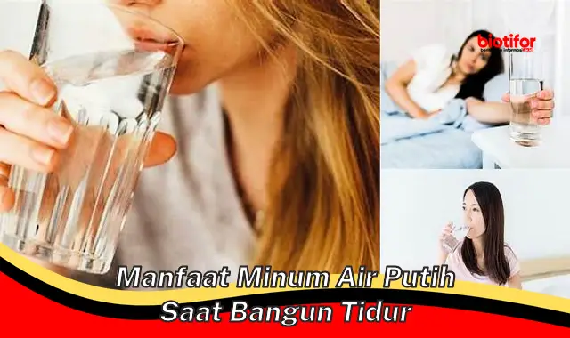 manfaat minum air putih saat bangun tidur