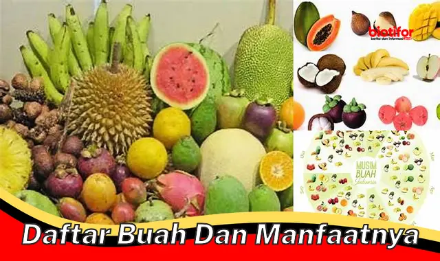 daftar buah dan manfaatnya