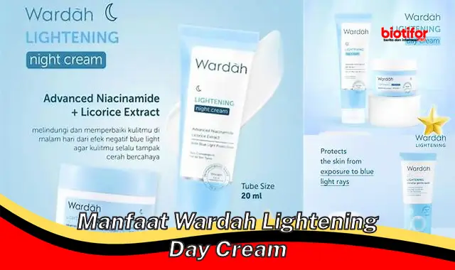 Manfaat Wardah Lightening Day Cream yang Jarang Diketahui - Biotifor