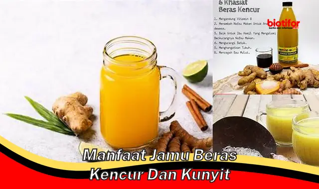 manfaat jamu beras kencur dan kunyit