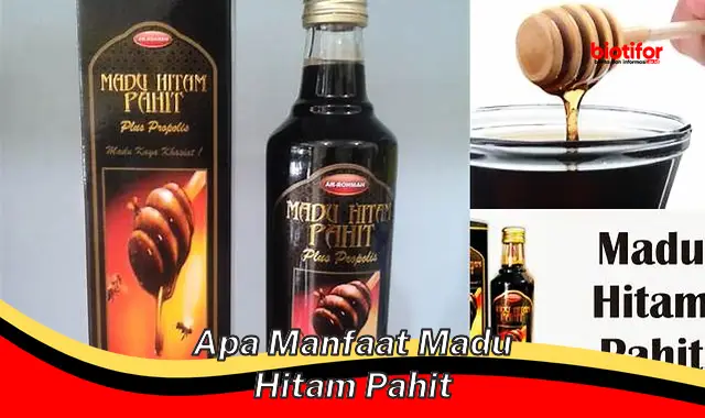 apa manfaat madu hitam pahit