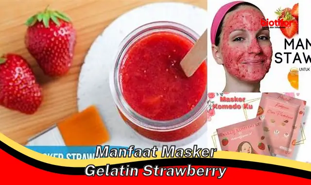 manfaat masker gelatin strawberry