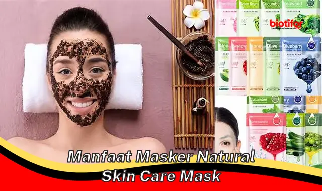 manfaat masker natural skin care mask