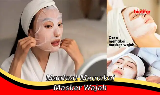 manfaat memakai masker wajah