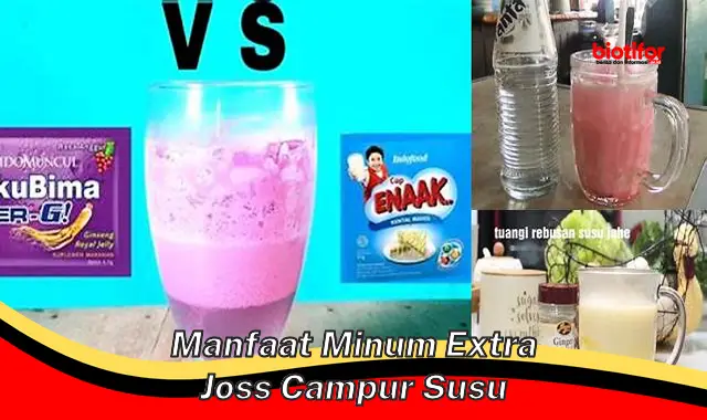 manfaat minum extra joss campur susu