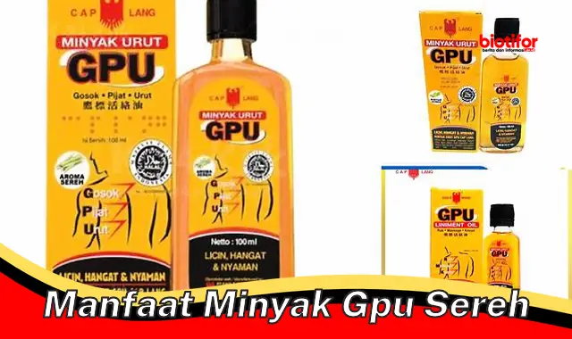 manfaat minyak gpu sereh