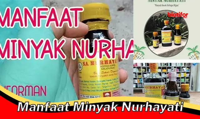 manfaat minyak nurhayati