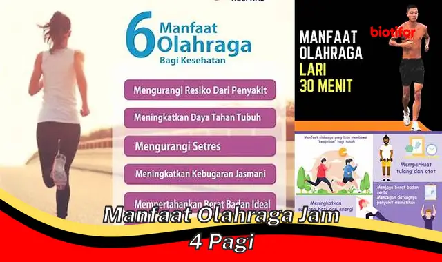 manfaat olahraga jam 4 pagi