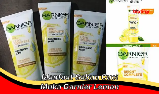 manfaat sabun cuci muka garnier lemon