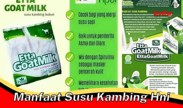 manfaat susu kambing hni