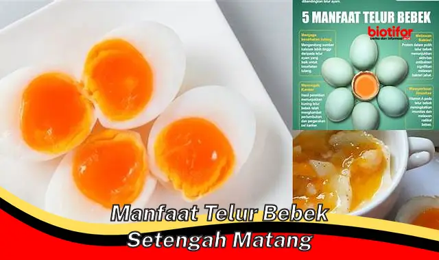 manfaat telur bebek setengah matang