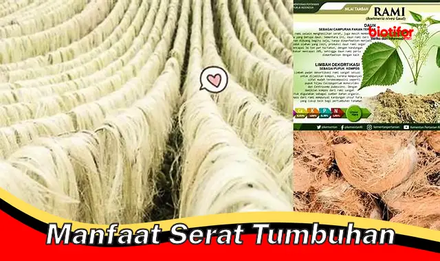 manfaat serat tumbuhan