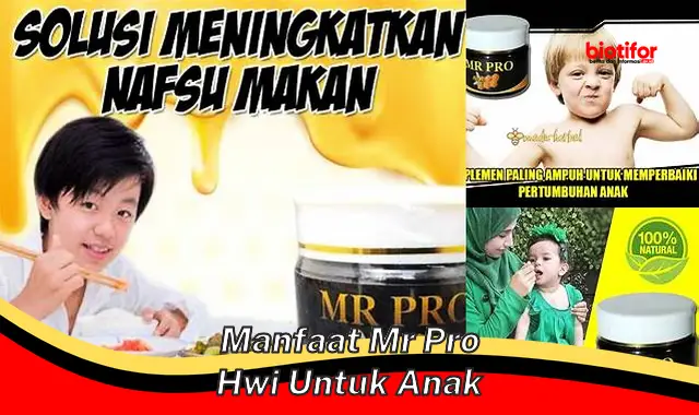 manfaat mr pro hwi untuk anak