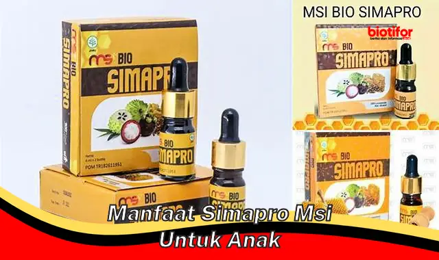 manfaat simapro msi untuk anak