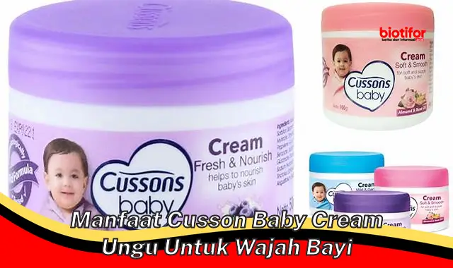 manfaat cusson baby cream ungu untuk wajah bayi