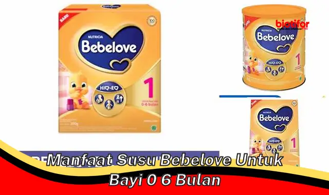 manfaat susu bebelove untuk bayi 0 6 bulan