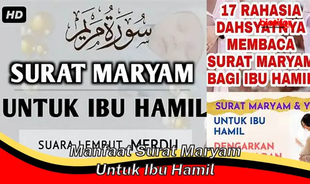 manfaat surat maryam untuk ibu hamil