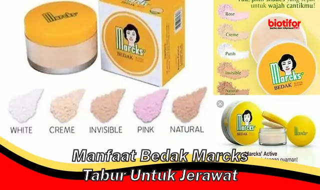 manfaat bedak marcks tabur untuk jerawat