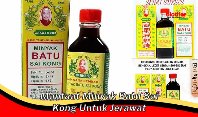 manfaat minyak batu sai kong untuk jerawat