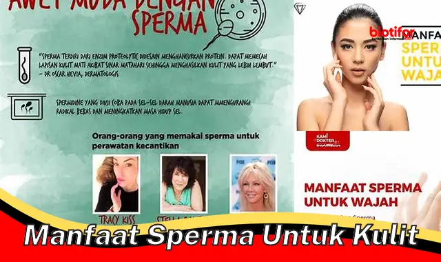 manfaat sperma untuk kulit