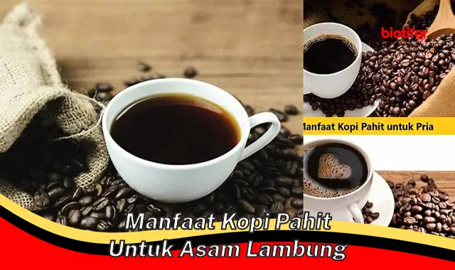 manfaat kopi pahit untuk asam lambung