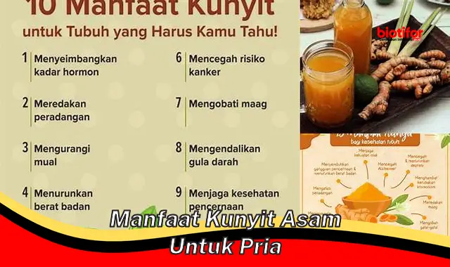 manfaat kunyit asam untuk pria