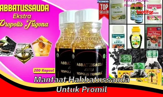 manfaat habbatussauda untuk promil