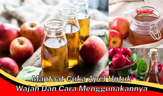 manfaat cuka apel untuk wajah dan cara menggunakannya