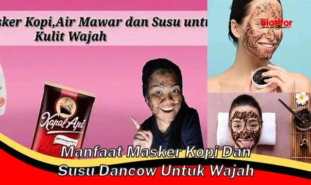 manfaat masker kopi dan susu dancow untuk wajah