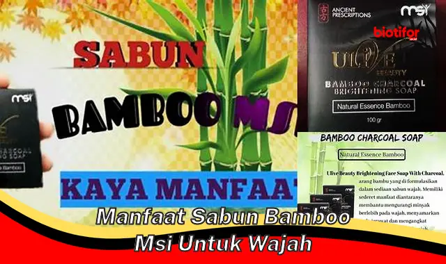 Temukan Manfaat Sabun Bamboo MSI untuk Wajah, Rahasia Langka yang Perlu Kamu Ketahui