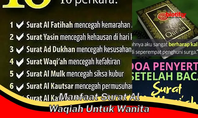 manfaat surat al waqiah untuk wanita