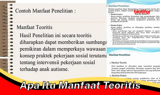 apa itu manfaat teoritis