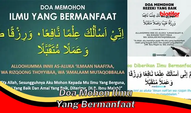 doa mohon ilmu yang bermanfaat