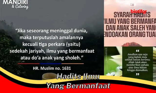 hadits ilmu yang bermanfaat