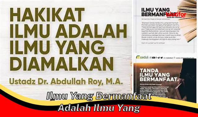 ilmu yang bermanfaat adalah ilmu yang