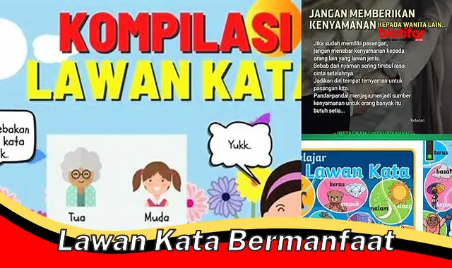 lawan kata bermanfaat