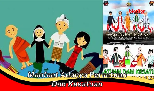 manfaat adanya persatuan dan kesatuan