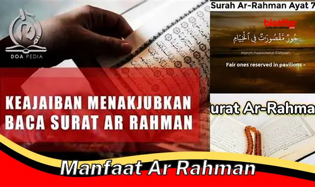 Temukan Manfaat Ar Rahman yang Jarang Diketahui