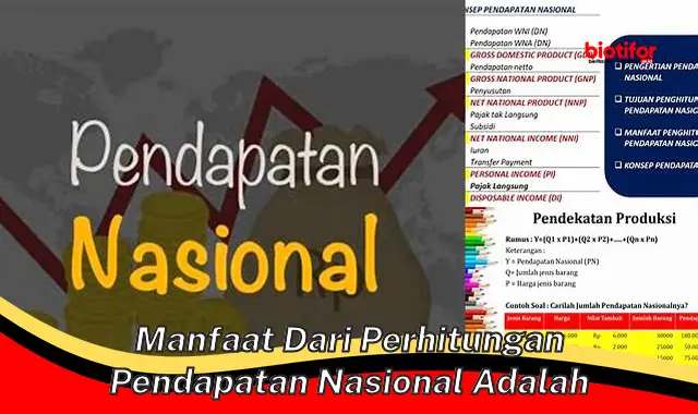 manfaat dari perhitungan pendapatan nasional adalah